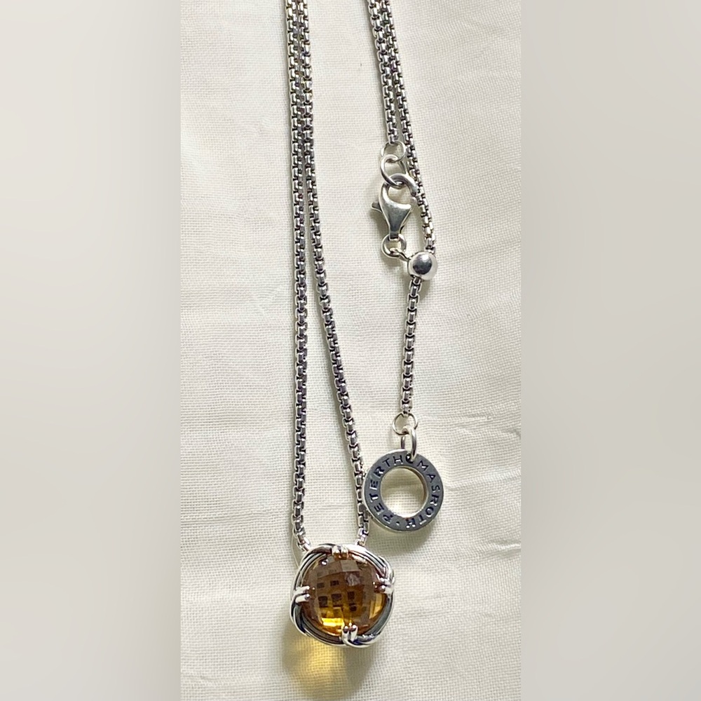 Designer Sterling Silver Citrine Necklace from Peter Thomas Roth - Picture 12 of 15